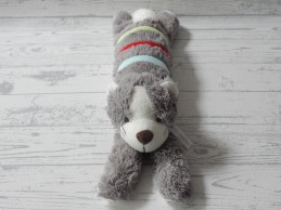 Happy Horse knuffel velours grijs wit gestreept kat Chase 42 cm