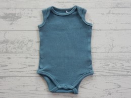 Prenatal romper zonder mouw blauw petrol maat 50