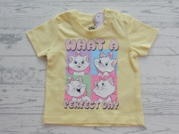 Disney Primark t-shirt geel Marie Aristocats Perfect Day maat 68