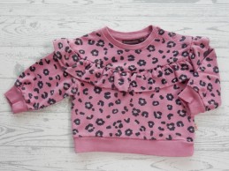 Bakkaboe sweater roze zwart animal print maat 62-68