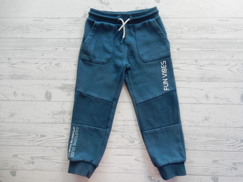 C&A joggingbroek sweatstof petrol blauw maat 104