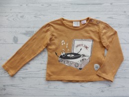 Zara baby longsleeve lichtbruin oker Favorite Song maat 68