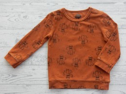 Z8 shirt longesleeve bruin copper blush zwart inktvissen Kiran maat 74