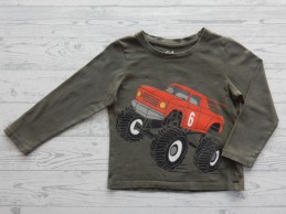 C&A kids longsleeve legergroen oranje monstertruck maat 92