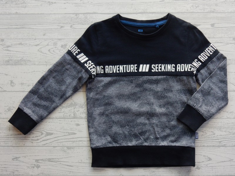 WE Fashion sweater donkerblauw Flavel Camou maat 98-104