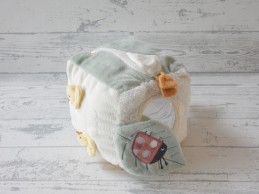 Little Dutch Tiamo knuffel kubus velours groen blauw Little Goose