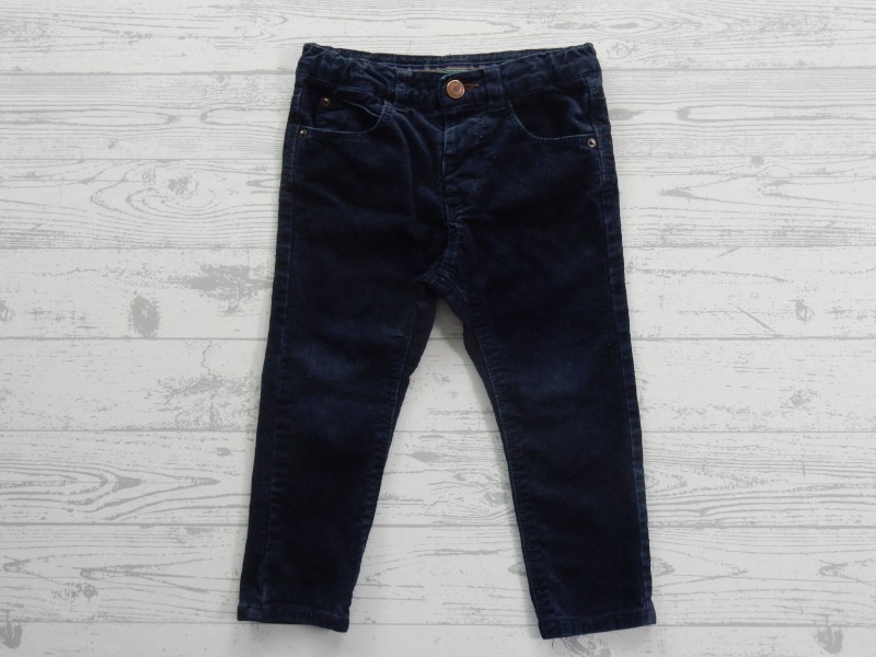 Zara baby boy broek corduroy ribstof donkerblauw maat 92