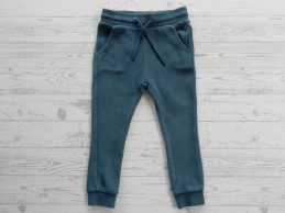 Hema joggingbroek sweatstof groenblauw petrol maat 86-92
