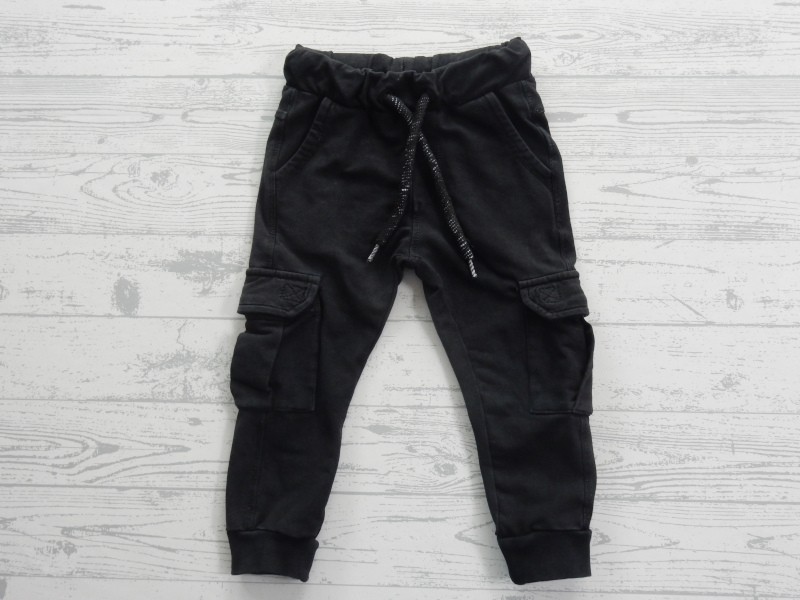B.Nosy joggingbroek sweatstof cargo zwart maat 92