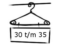 Meisjes maat 30 t/m 35